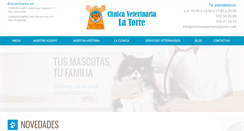 Desktop Screenshot of clinicaveterinarialatorre.com